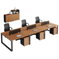 中伟(ZHONGWEI)职员办公桌单桌含柜含主机托(1200mm*600mm750mm)按组销售