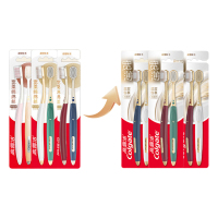高露洁宽柔绵绵丝牙刷轻适刷双支装*4(颜色随机)