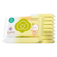 全棉时代 婴儿棉湿巾便携装65gsm,150*200mm,10片/包,10包/袋 单位:袋