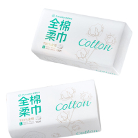 全棉时代全棉柔巾45gsm,200*200mm,110片/包,3包/袋钢琴白 单位:袋