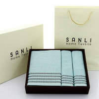 三利毛巾浴巾礼盒3条装 普罗旺斯-3 单位:盒