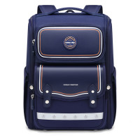 第九城堡书包小学生护脊减负儿童书包3-6年级防泼水大容量男生女孩背包 CDS63976 宝蓝色3-6年级