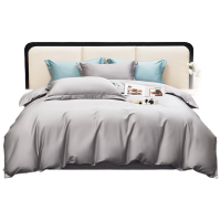 红蜻蜓100支长绒棉贡缎四件套-太空灰HQT-1031