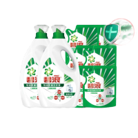 碧浪除菌洗衣液日晒般清新18斤装(3kg*2瓶+500g*6袋)家庭装 根源消臭