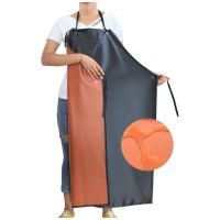 者也 黑红复合围裙 双层加厚防水防污耐酸碱PVC无袖皮围腰 ZY299-