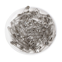 递乐 55mm银色大号别针80枚/筒儿童安全床单被套简易别针扣针固定衣服保险小曲别针回形针 -2235