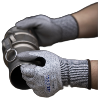 恒辉 PU防割手套 5级钢丝防切割防刀割防滑耐磨 木工玻璃钢板工作干活防护 DGX02