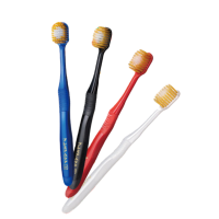 惠百施(EBISU)48孔宽头超软毛牙刷成人全效Pro4支装颜色随机 单位:支