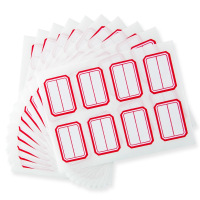 广博(GuangBo)80枚23*33mm/红框不干胶标签贴纸自粘性标贴纸便利贴红色姓名贴 凑单/拼单 ZGT9194