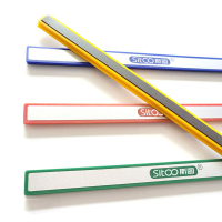 斯图(sitoo)磁吸条磁铁磁吸贴片 硬胶磁条 白板磁铁吸铁石彩色压纸磁力条 20cm8条装4色混装