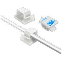 开博尔 3M亚克力背胶自粘电线固定器理线器桌面线扣线卡子固线夹 充电线固定座 收纳固定扣 50个装