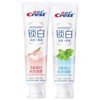 佳洁士锁白薄荷白桃牙膏去渍美白清新2支共240g京东自营新老混发