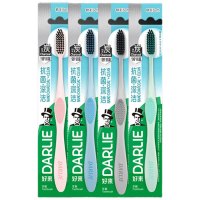 好来(DARLIE)(原黑人)炭丝深洁牙刷 进口炭丝 纳米炭抑菌 4支装新旧包装随机