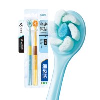 狮王(Lion)细齿洁高密深洁旋净小头牙刷2支装软毛弹力刷柄颜色随机发货