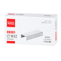 齐心(COMIX)10000枚强穿透订书钉 24/6 12#订书针 1000枚/盒 10盒装 办公用品工具EB301