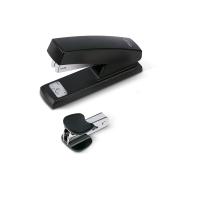 得力(deli)12#办公订书机3件套(订书器 订书钉 起钉器) 办公用品 黑色0354得力办公好物