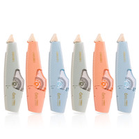 得力(deli)[全网低价]36m笔型修正带替芯 大容量可换替芯 学生开学文具用品涂改带改正带 6只装 修正带