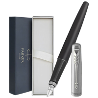 派克(PARKER)钢笔 练字书写生日礼物定制刻字送礼 乔特黑色胶杆墨水笔