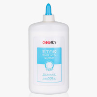 得力(deli)500ml手工白胶 学生文具DIY白乳胶 环保无甲醛可水洗胶水 学习用品 单支 68602