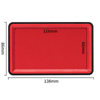 得力(deli)138*86mm方形快干印台印泥 清晰印记 财务 用品 办公用品 红色9864ES