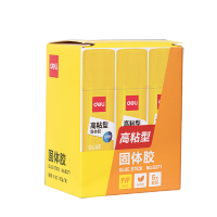 得力(deli)20g高粘度PVP固体胶水 无甲醛快干耐用胶棒 强力粘接 学生文具 办公用品 6支装 6371