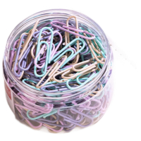 得力(deli)29mm莫兰迪彩色回形针金属 资料收纳整理用品160枚/筒 办公文具 0038-A