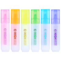 得力(deli)大容量手6色荧光笔 学生考试 重点醒目标记笔 办公记号笔帐可用 S628