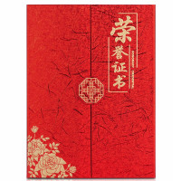 得力(deli)单本12K荣誉证书 颁奖奖状三折页设计 特种纸封面 附内芯/打印模板 24819