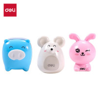 得力(deli)学生卷笔刀/铅笔转笔刀/削笔器/削笔刀 钢制刀片切削光滑学生文具开学考试生日礼物 3只装