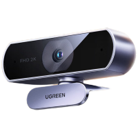 绿联2K高清USB外置电脑摄像头广角双麦克风自动对焦 台式机笔记本电脑视频通话会议考试面试直播25442