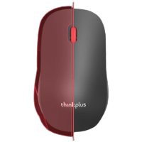 ThinkPad联想(thinkplus)USB有线办公小红点轻音鼠标人体工学对称设计 1.5米长线笔记本电脑台式机通用