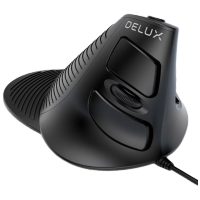 多彩(Delux)M618人体工学垂直鼠标立式办公有线电脑 便携可拆卸掌托 适用于惠普华硕联想笔记本