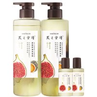 髮の食谱发之食谱无花果去屑洗发水套装530g+530g+50g*2蓬松控油洗发护发