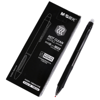 晨光(M&G)文具 热可擦中性笔 经典按动子弹头黑色水笔0.5mm 小学生用热敏摩擦签字笔 10支/盒AKPH3204A
