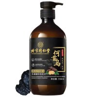 同仁堂何首乌生姜精华洗发水自然植萃黑灵芝滋养发根养护头皮亮发550ml
