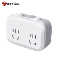 公牛(BULL)转换插头/一转二插座/无线转换插座/电源转换器 适用于卧室、厨房 2位分控开关插座 GN-9323