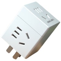 得力(deli)旅行转换插头 1转3电源转换器/转换插头/魔方插座/魔方转换器/无线插座 3孔无线魔方 33634白色