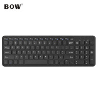 B.O.W航世 HW156C 无线键盘 巧克力按键 超薄便携键盘 笔记本台式通用 办公键盘 黑色
