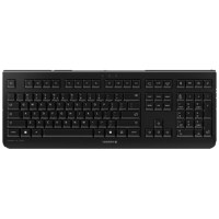CHERRY樱桃 KC1000薄膜键盘办公键盘轻音有线笔记本电脑外接纤薄轻巧耐用巧克力按键多媒体附加键 黑色