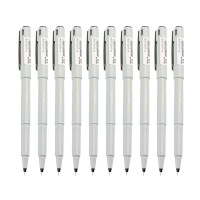 斑马牌(ZEBRA)中性笔 0.5mm 会议签字笔 学生标记笔水性笔 BE-100 经典黑色 10支装