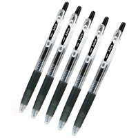 百乐(PILOT)JUICE果汁笔黑色中性笔0.38签字笔按动水笔文具套装办公用品刷题笔高颜值 5支装