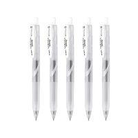 斑马牌(ZEBRA)中性墨水中性笔 Speedy速记学霸笔 0.5mm大容量手账笔 JJZ33 透明杆黑色 5支装