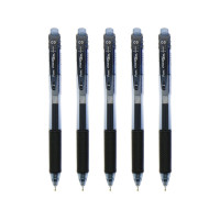 派通(Pentel)BLN105按动黑色中性笔高颜值0.5mm签字笔商务学生速干水笔水性笔文具 黑色5支装
