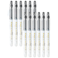 百乐(PILOT)P500考试笔-金标系列黑色中性笔签字笔水笔0.5直液式走珠笔文具套装刷题笔高颜值 云石黑12支装