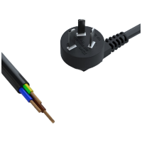 TOWE同为三芯国标10A自接线裸尾线插头带线电源线1.5平方2米线 TW-F-G10 2M