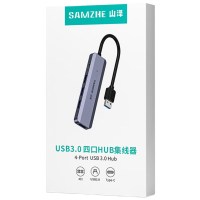 山泽USB3.0扩展器扩展坞 高速4口HUB分线器拓展坞 笔记本电脑集线器一拖多转换器转接头延长线HUB11