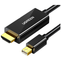 绿联Mini DP转HDMI转换器线转接头适用苹果Surface笔记本迷你dp雷电接口电脑接显示器投影仪1.5米10450