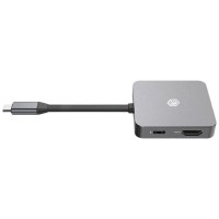 京造usb扩展坞type-c 6合1 iPad/苹果MacBook 拓展坞 HDMI转换器4K投屏转接头数据线分线器