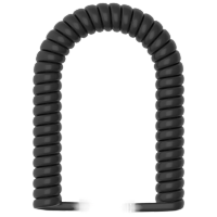 绿联 Ugreen 七类电话线高传输无氧铜材质低辐射环保设计HAILE海乐 电话线卷线 座机听筒线话筒连接手柄弹簧曲线 4P4C插头 拉直长1.8米 黑色HT-101H-1.8M