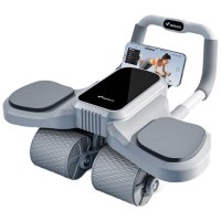 麦瑞克(MERACH)四轮健腹轮自动回弹肘撑腹肌轮家用健身器材卷腹轮带辅助男女/